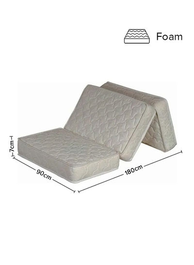 Comfy Medicated Quilted Folding Mattress White Single