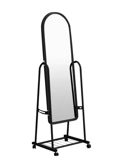 Switch Full Length Floor Standing Decorative Mirror With Stand And Wheels White 31 x 121cm