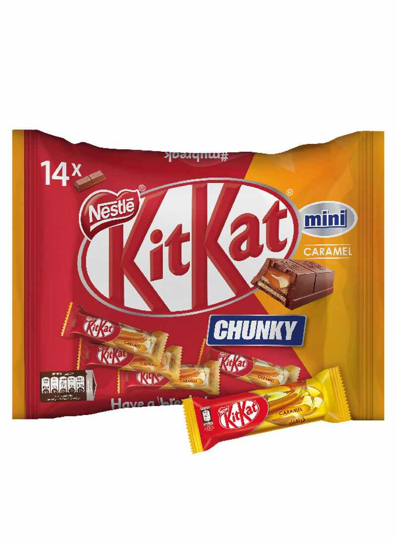 Mini Chunky Caramel Chocolate Wafer Bag 250g