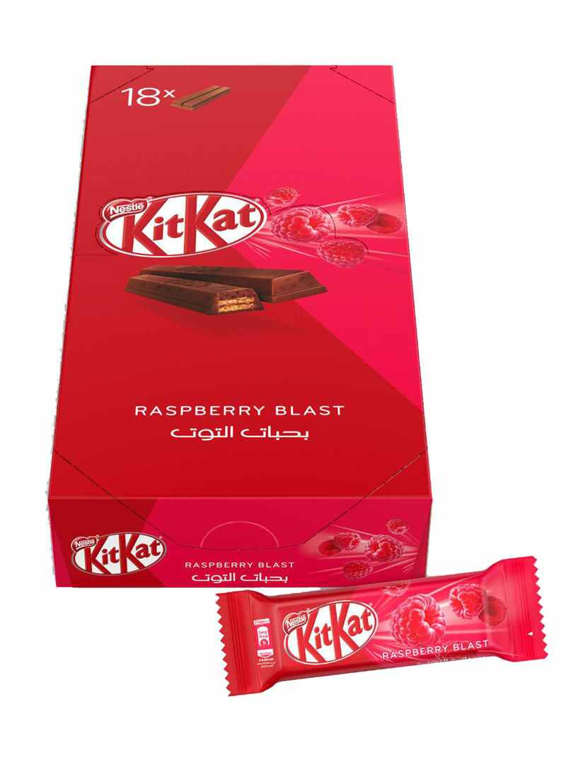Raspberry Chocolate Bar 19.5g Pack of 18